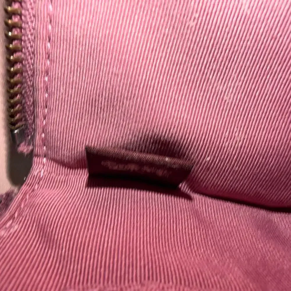 COACH Mauve Pink Crossgrain Leather Wristlet Wallet
